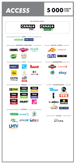 CANAL+ ACCESS – 5 000 FCFA / mois